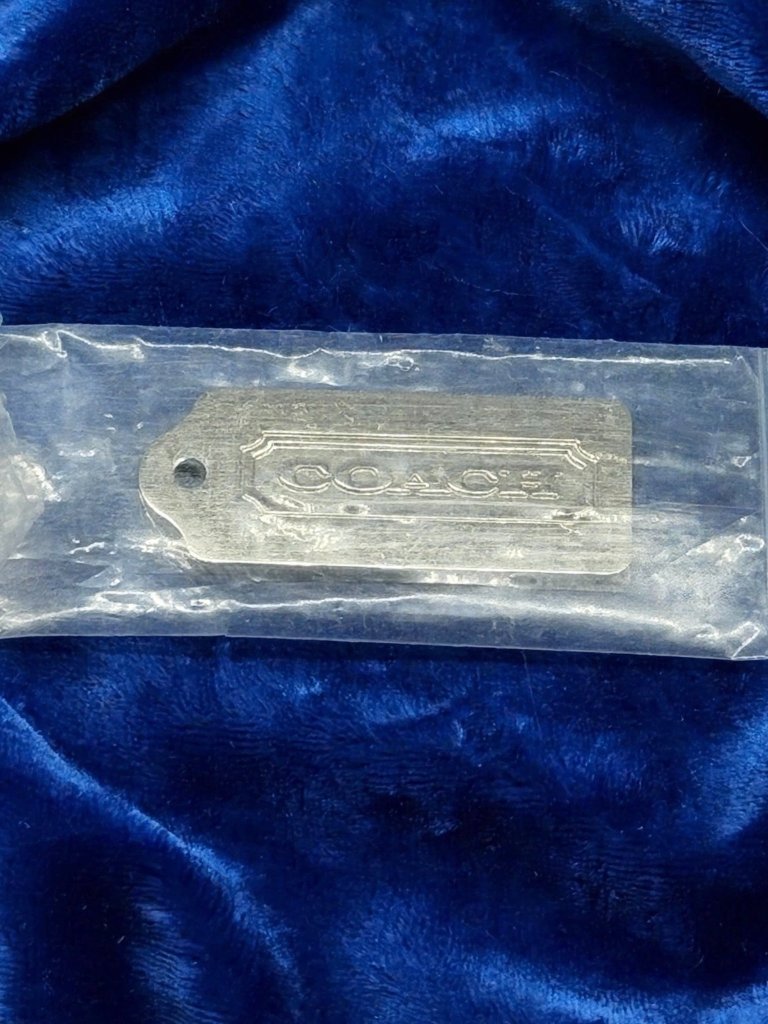 Vintage Coach Silver Metal Hang Tag Authentic Replacement Charm New Sealed